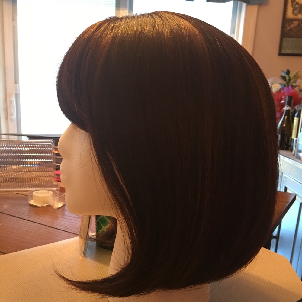 Weaves New York Real Hair Wig (Auburn Color)